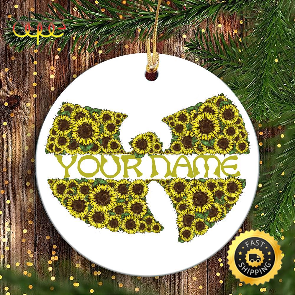 Wu Tang Clan Logo Sun Flower Wu Tang Christmas Ornament