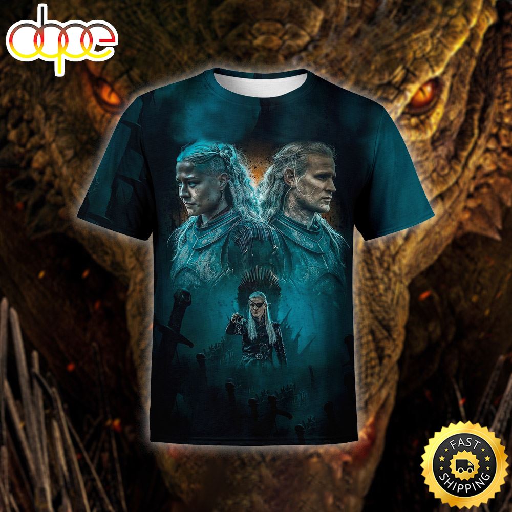 House Of The Dragon Finale Daemon Rhaenyra Targaryen T Shirt 3D All Over Print