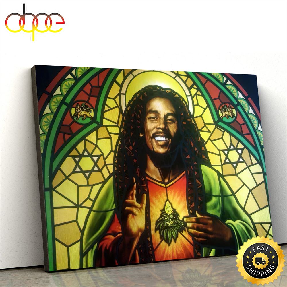 Bob Marley Black Jesus Poster Canvas