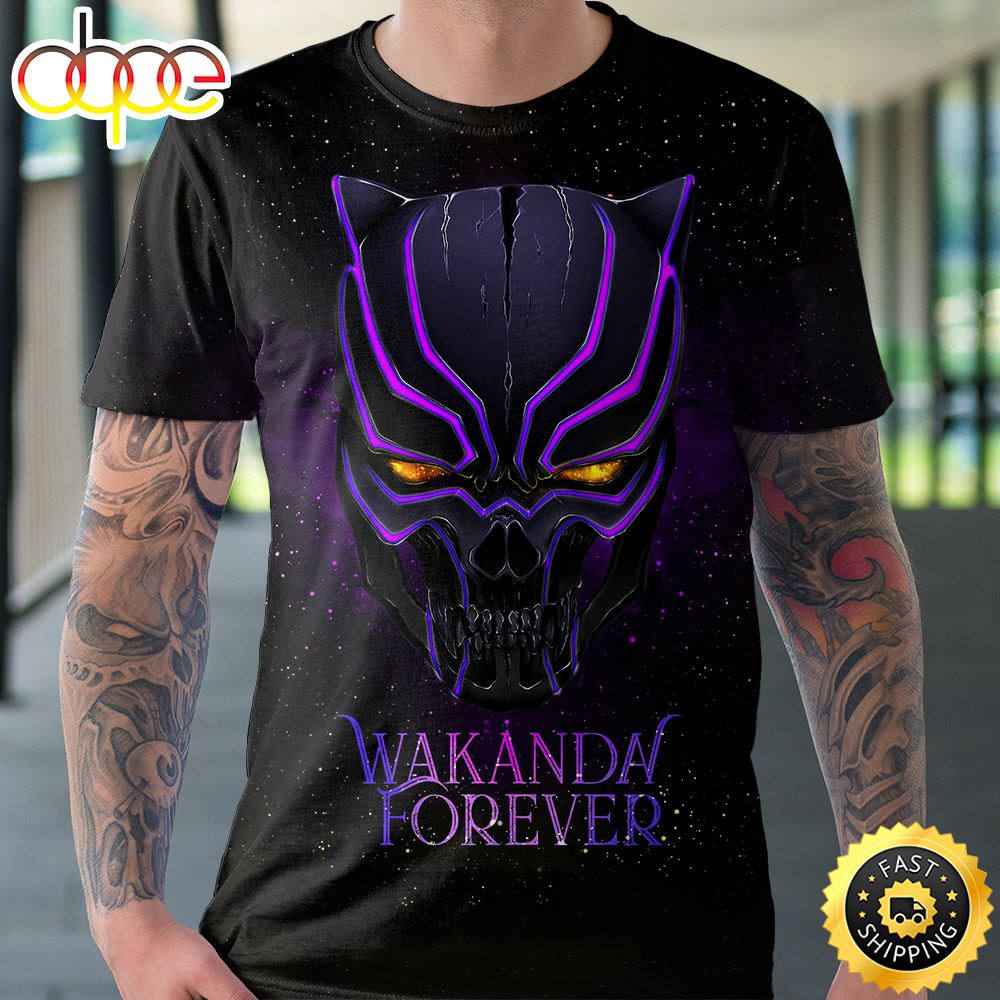 Wakanda Forever Black Panther 2 T-shirt 3D All Over Print