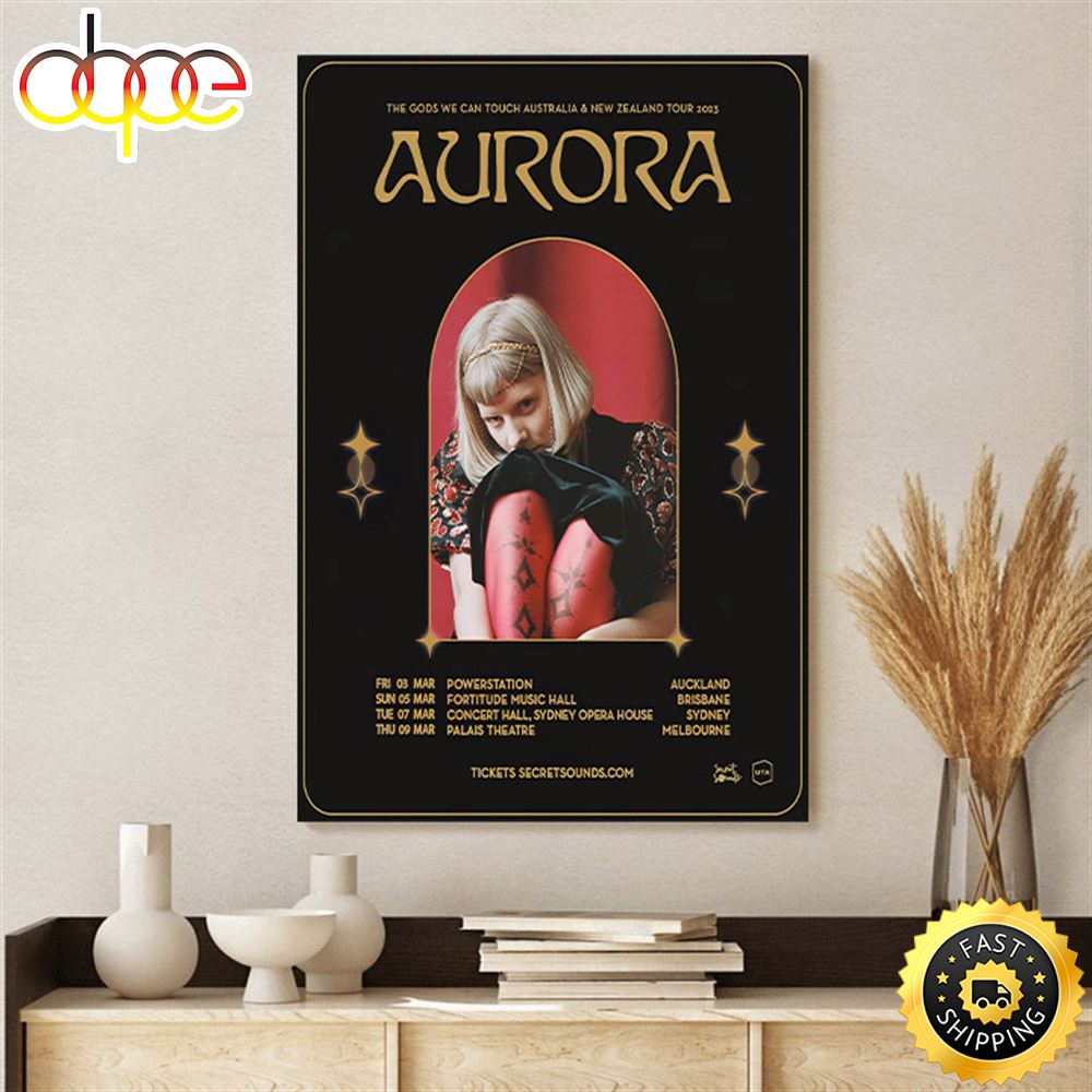 AURORA The Gods We Can Touch Asia Tour 2023 Taipei Dates Poster Canvas