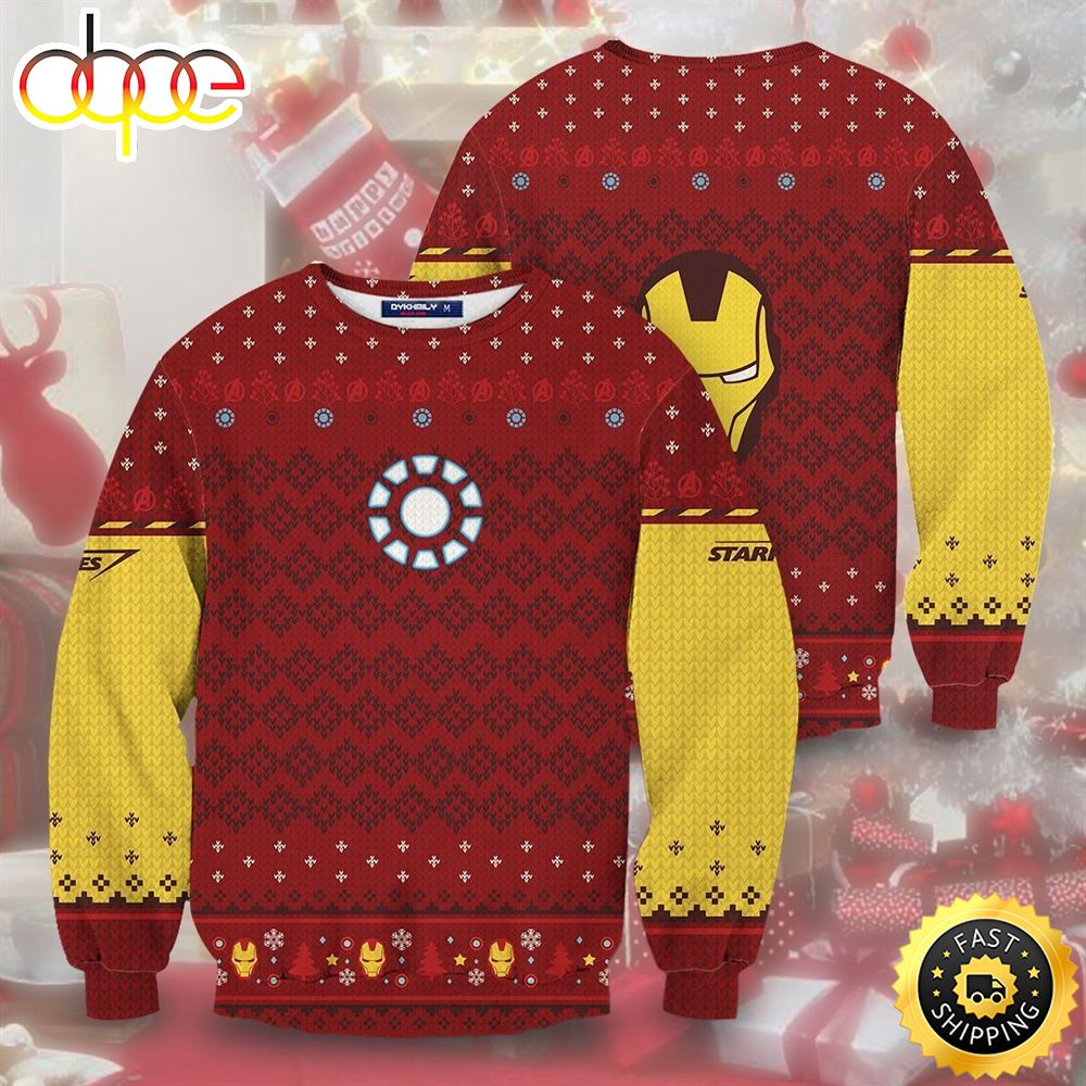 A Very Tony Stark Iron Man Marvel Christmas Marvel Christmas Sweater