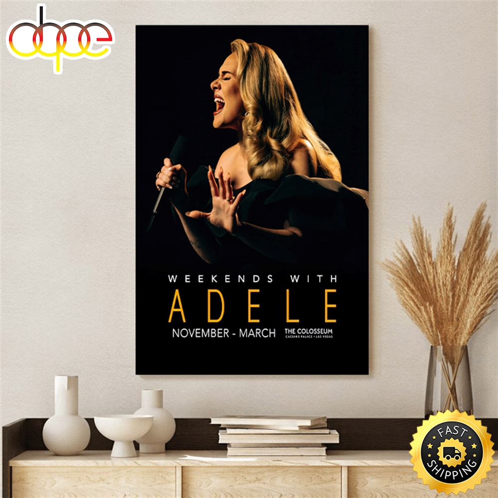 Adele Announces Tour Live 2022 2023 Poster Canvas 1