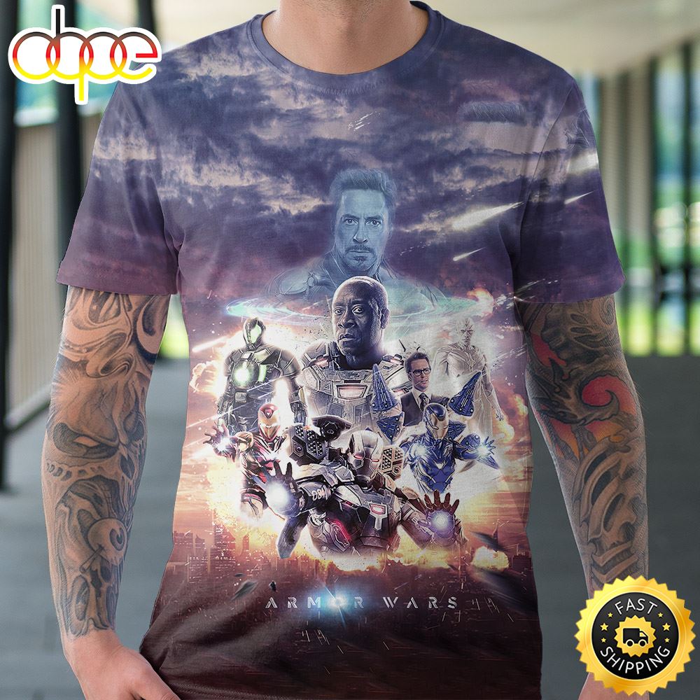 Armor Wars Marvel Cinematic Universe T Shirt 3D All Over Print