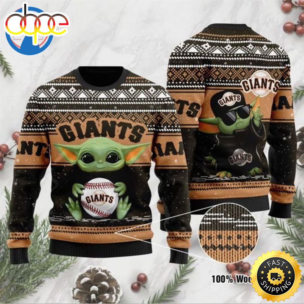 Baby Yoda San Francisco Giants Ugly Christmas Sweater