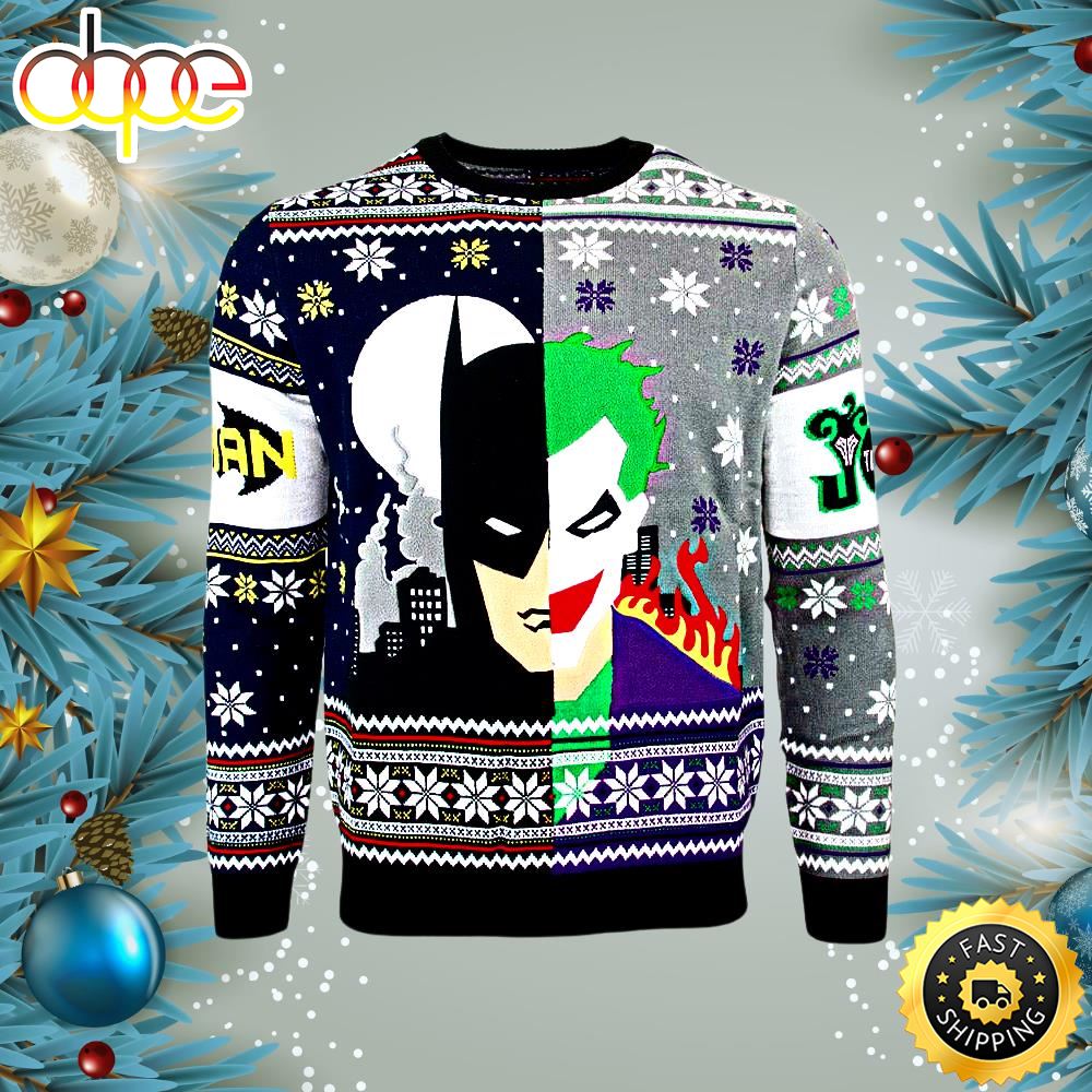 Batman Vs Joker Ugly Christmas Sweater