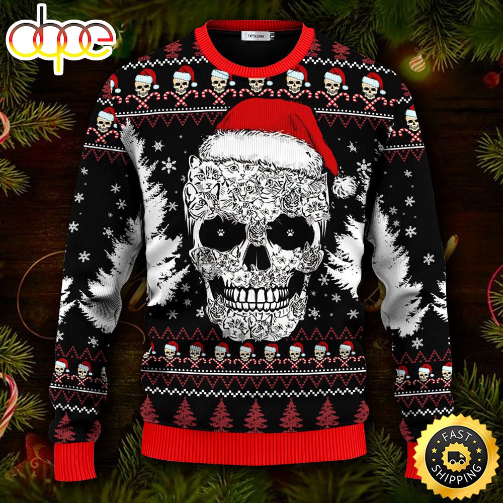 Best Skull Christmas Pattern Skull Ugly Christmas Skull Sweater Christmas