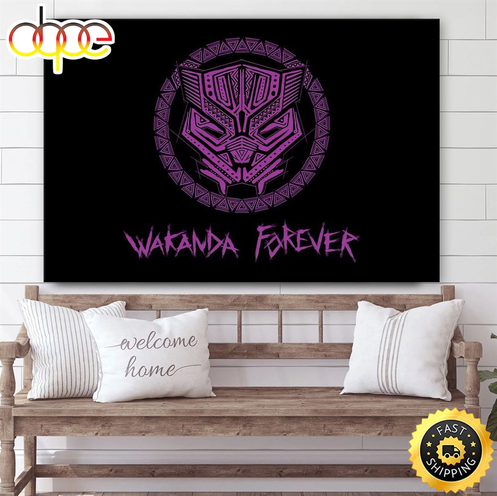 Black Panther 2 Wakanda Forever Logo Poster Canvas