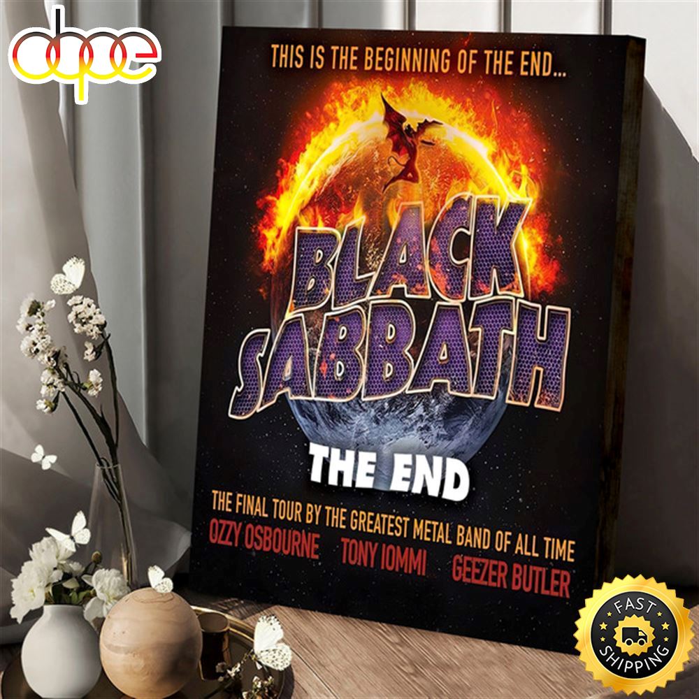 Black Sabbath World Tour 2022 The End Ozzy Osbourne Official Poster Canvas