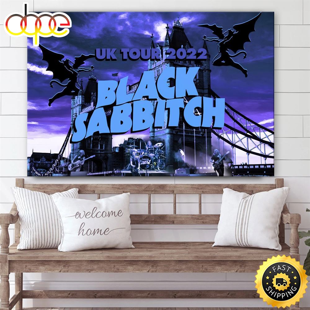 Black Sabbitch The All Female Black Sabbath 2022 Uk Fall Tour Poster Canvas