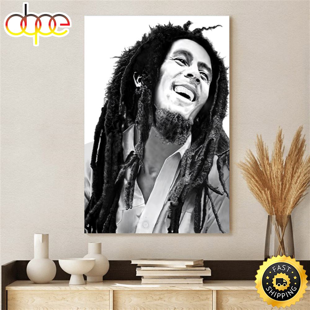 Bob Marley Leaves Dreads Poster Canvas