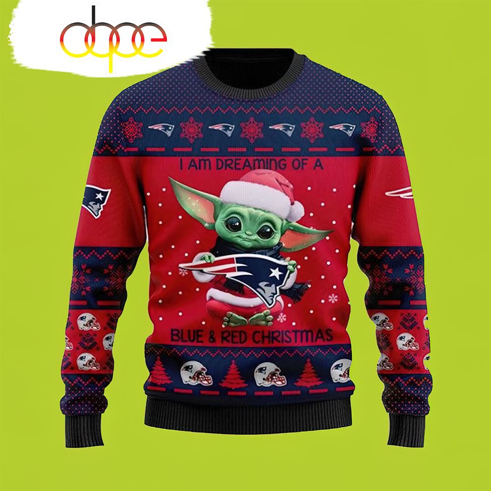 Brady New England Patriots Yoda Christmas Sweater