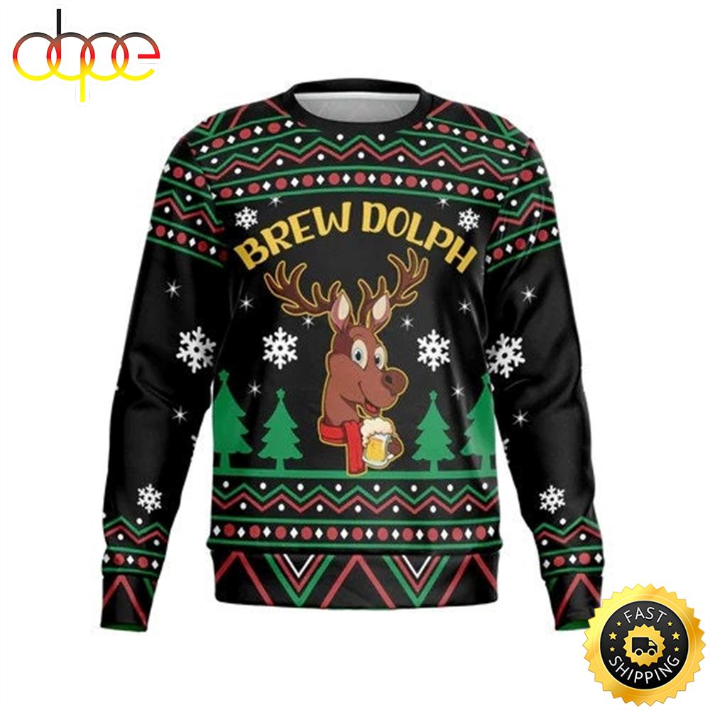 Brew Dolph Ugly Christmas Sweater 1