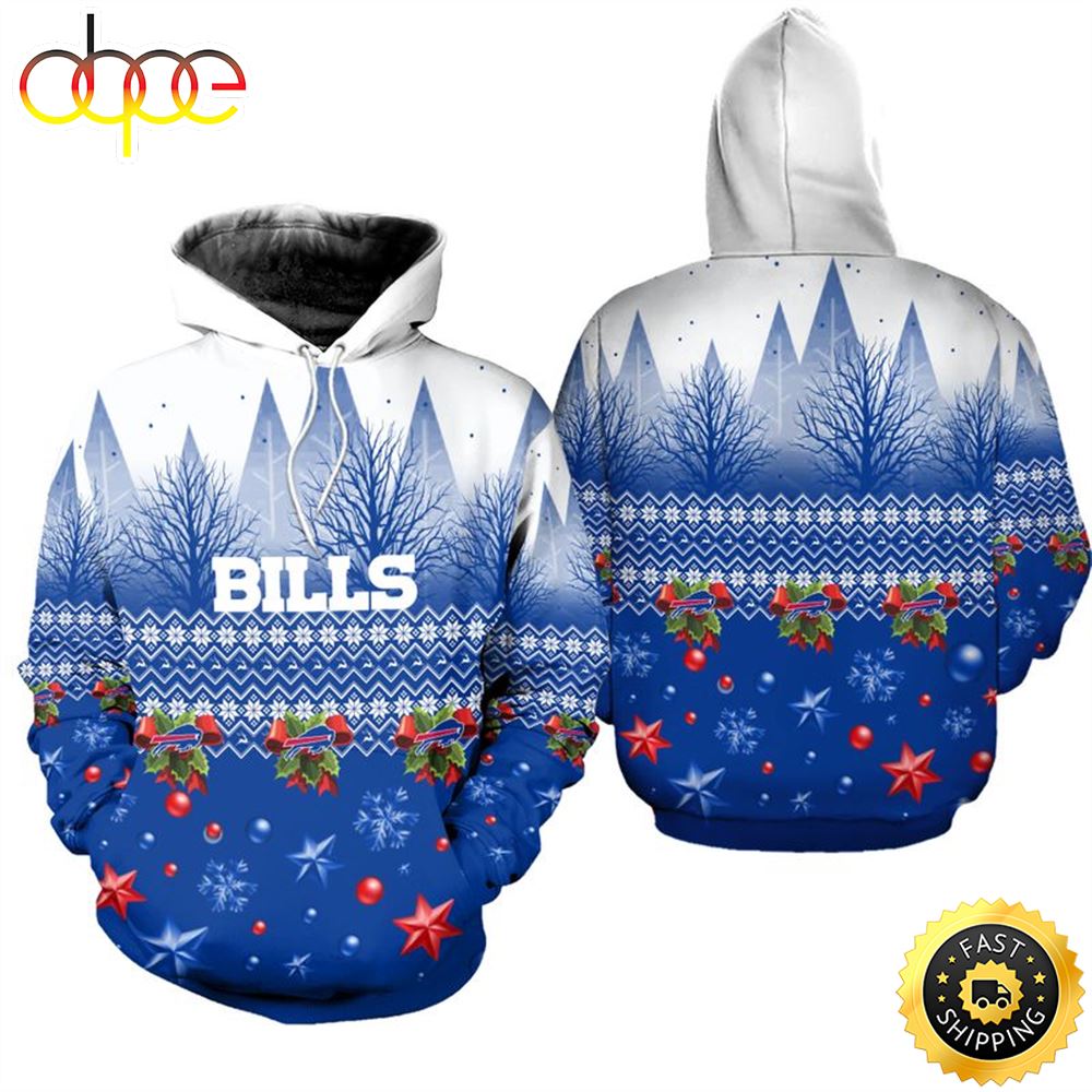 Buffalo Bills Christmas PatternFootball NFL All Over Print Hoodie Shirt
