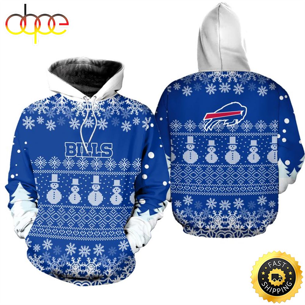 Buffalo Bills Christmas Pine Football NFL All Over Print Hoodie Shirt