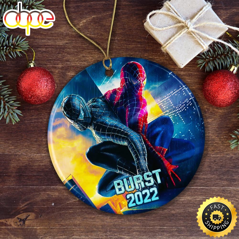 Burst 2022 Burst Spiderman Christrmas Hallmark Marvel Christmas Ornament