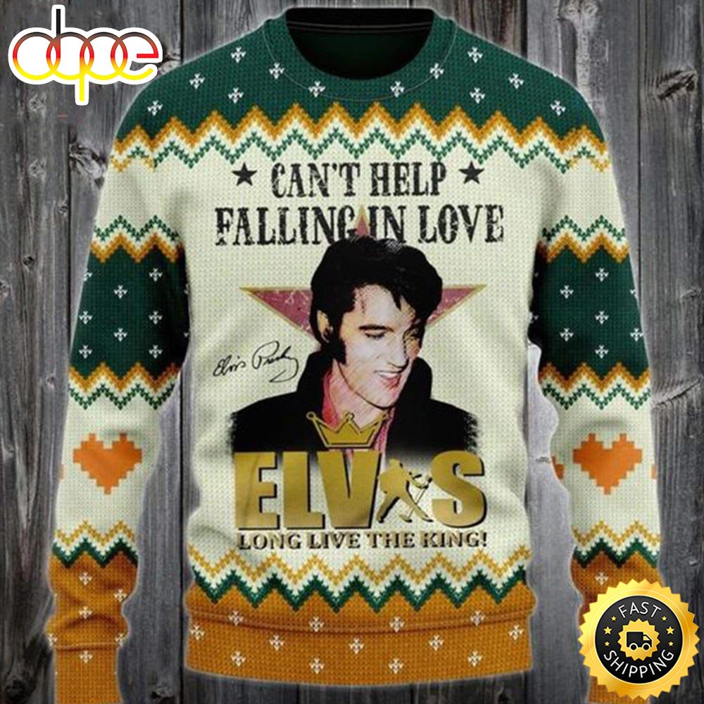 Can T Help Falling In Love Ugly Christmas Sweater 1