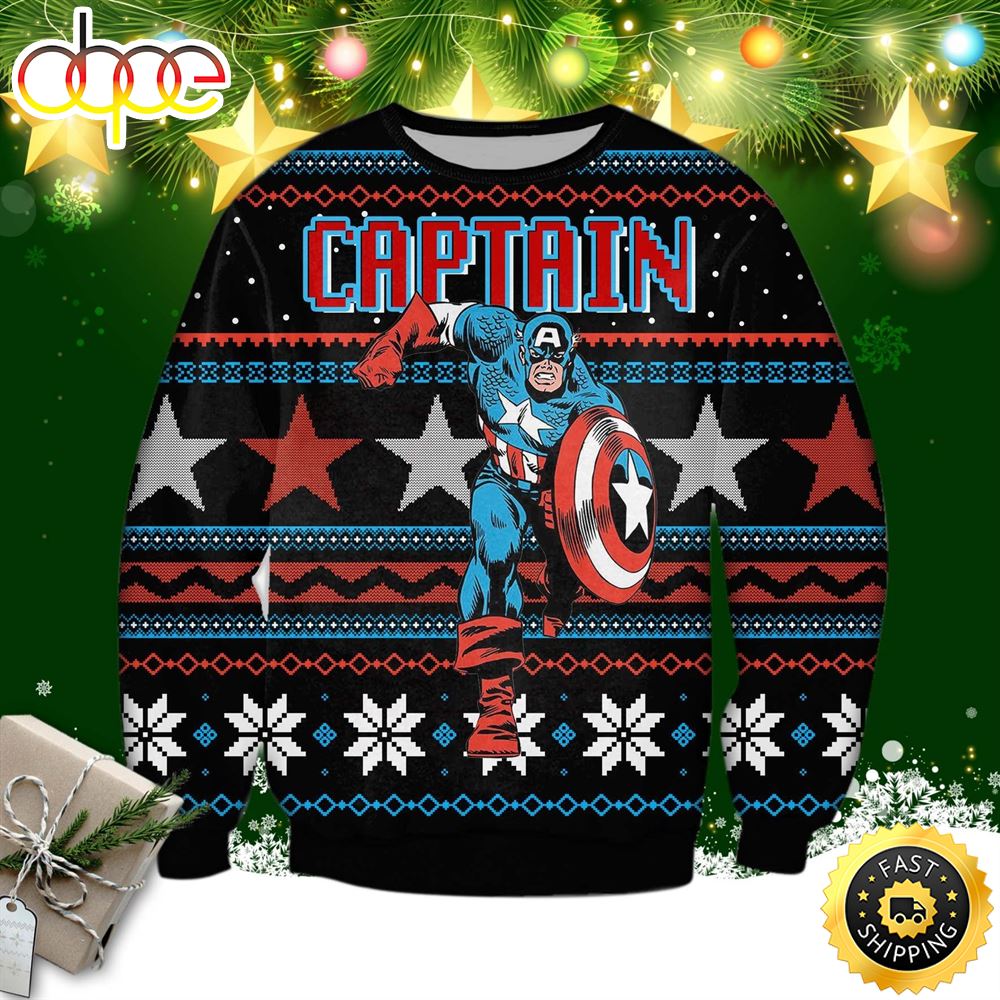 Captain America Marvel Movie 2022 Marvel Christmas Sweater