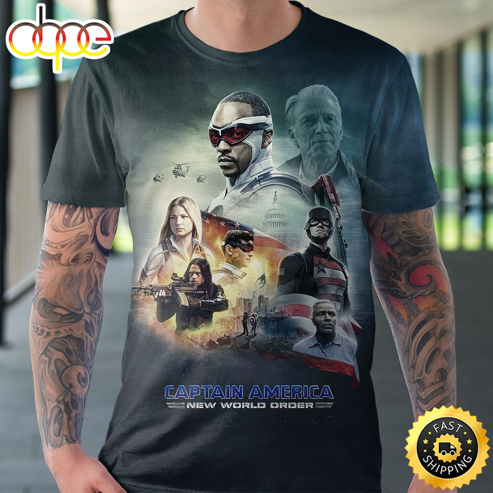 Captain America New World Order 2024 T Shirt 3D All Over Print