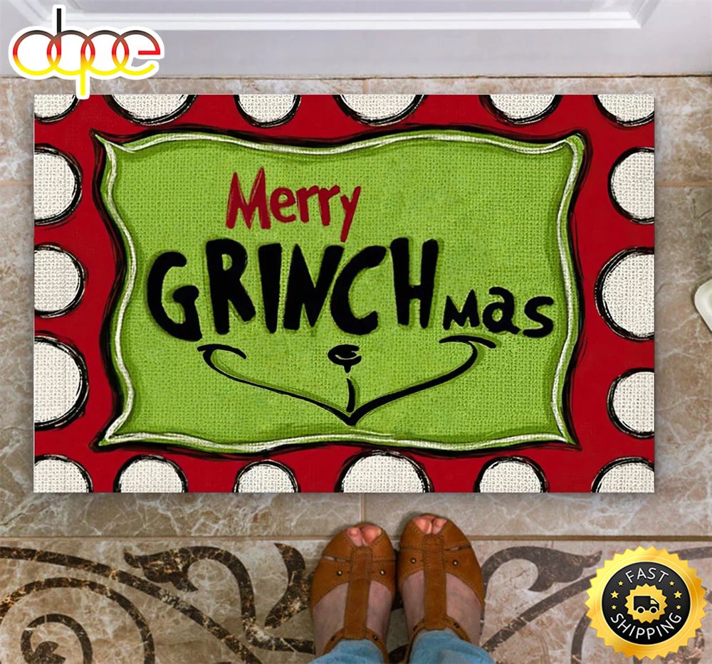 Christmas 2022 Rug Merry Grinchmas Doormat