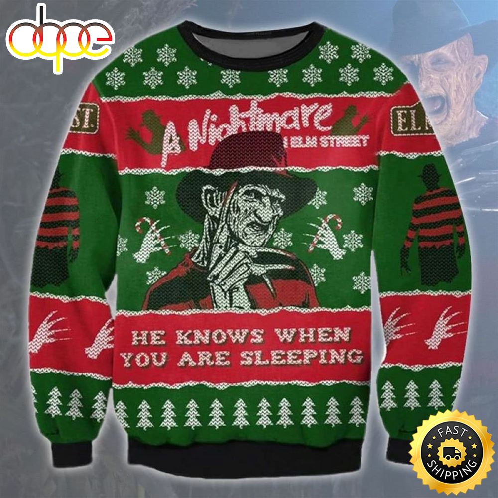 Christmas A Nightmare On Elm Street Ugly Sweater 1