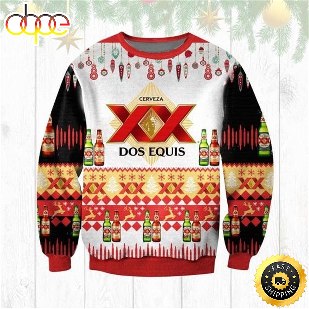 Christmas Holiday Drinking Xx Dos Equis Ugly Sweater 1