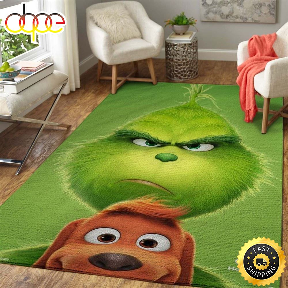 Christmas Movie Character The Grinch Area Rug