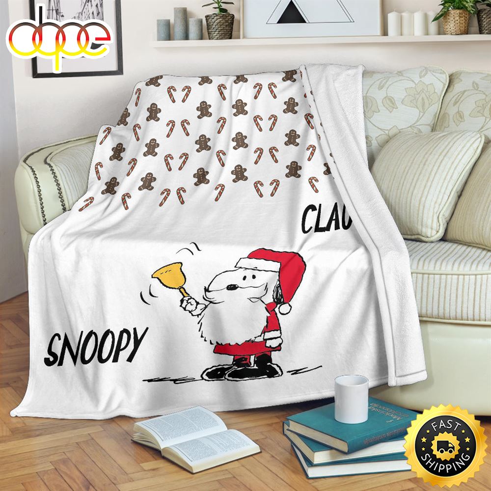 Christmas Snoopy Claus Cookies Candy Cane Patterns Snoopy Blanket Christmas