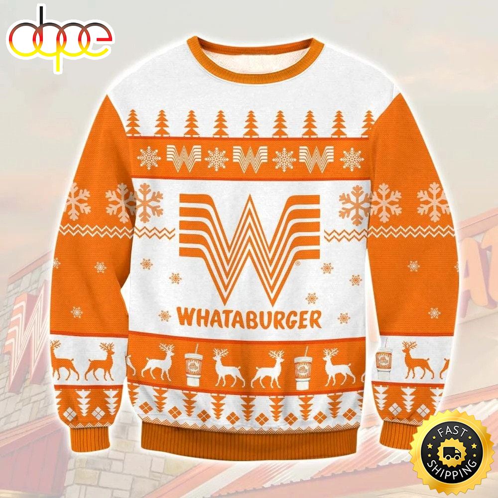 Christmas WhataBurger Ugly Sweater 1