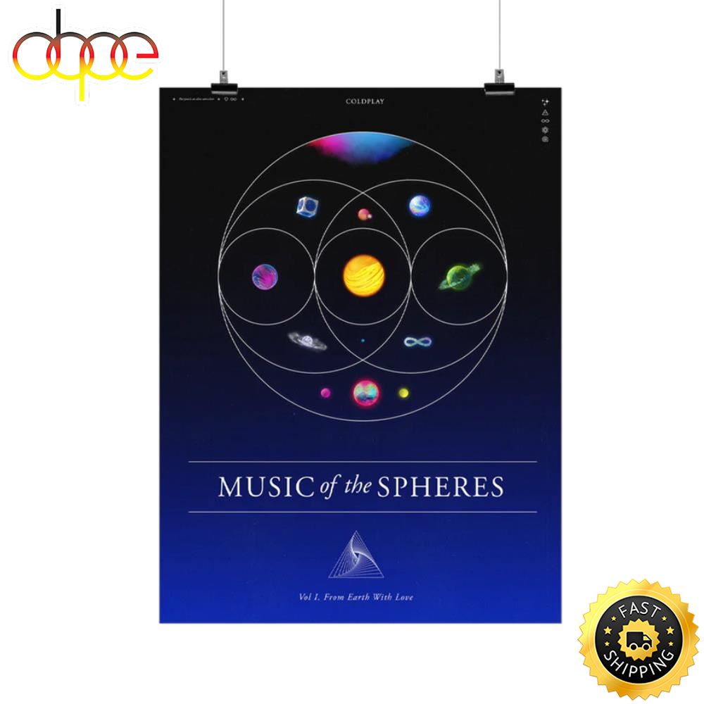 Coldplay Tour 2023 Music Of The Spheres Lithograph Poster Canvas