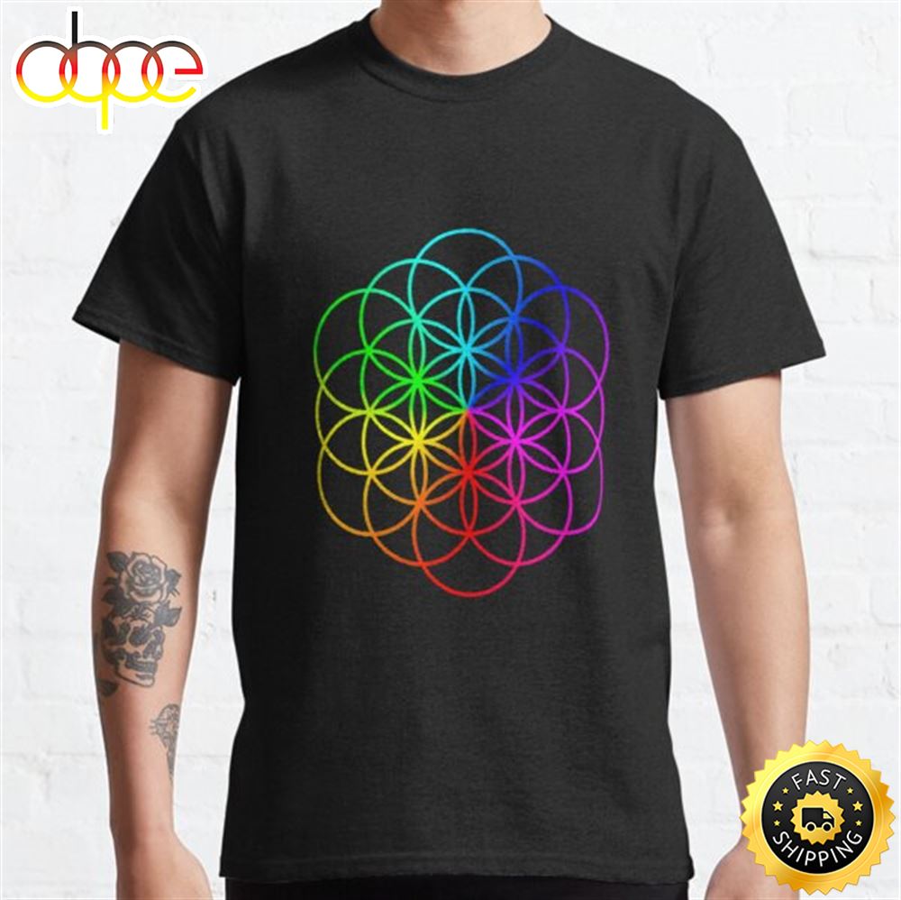 Coldplay World Tour 2022 Coldplay Music Of The Spheres Flower Of Life T Shirts