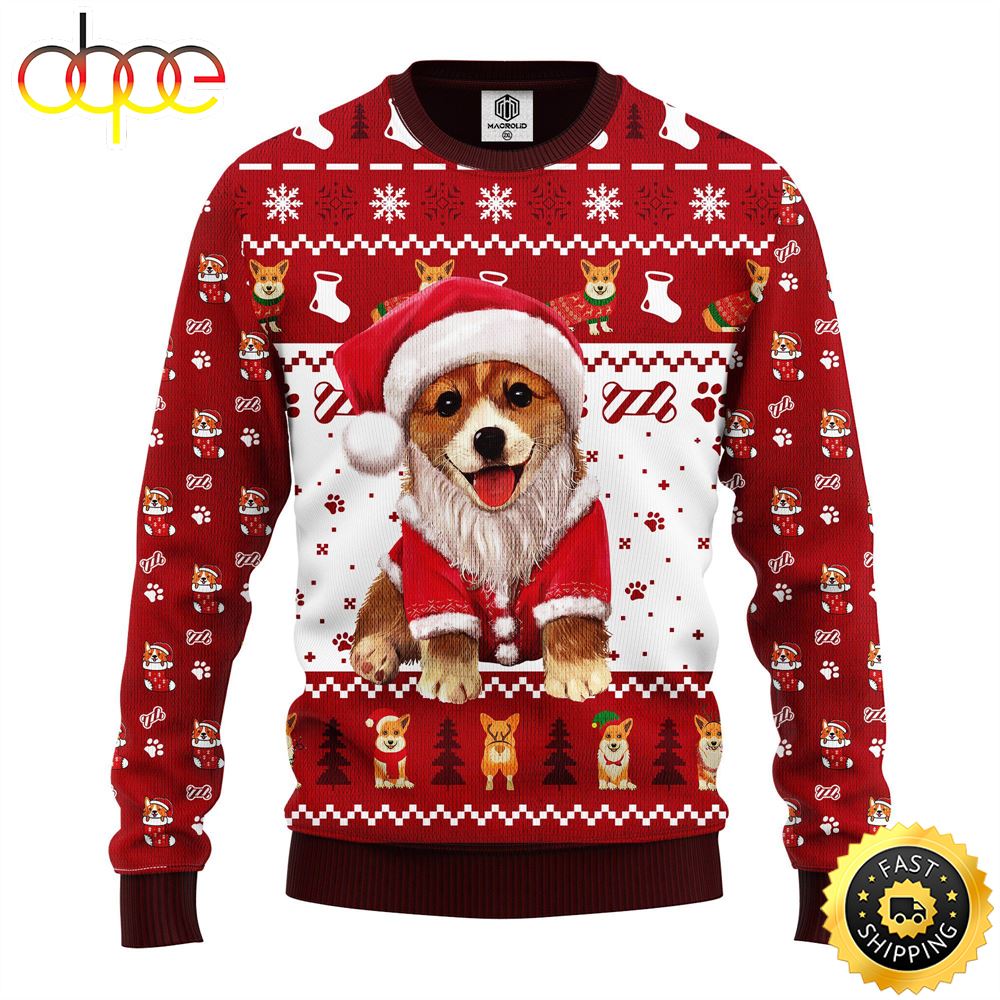 Corgi Noel Cute Christmas Ugly Sweater 1