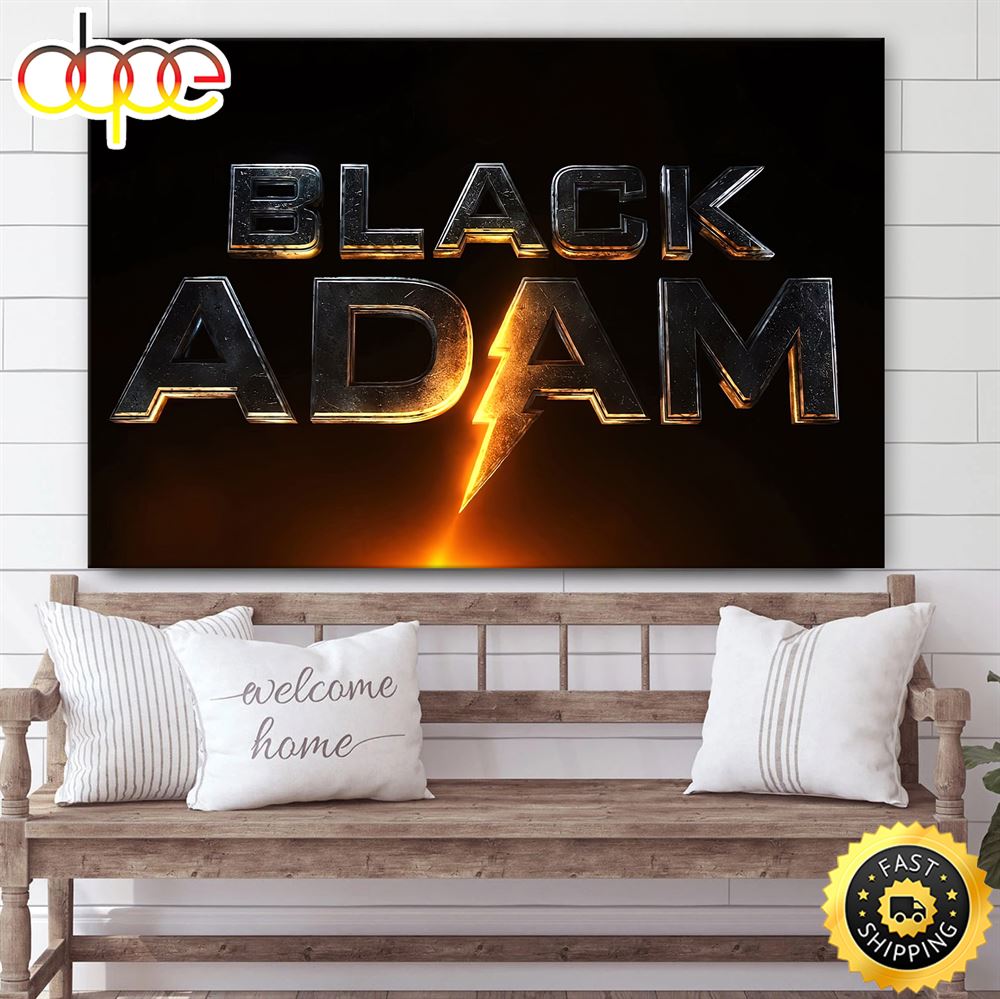 Dc Comics Black Adam Lightning Canvas Poster