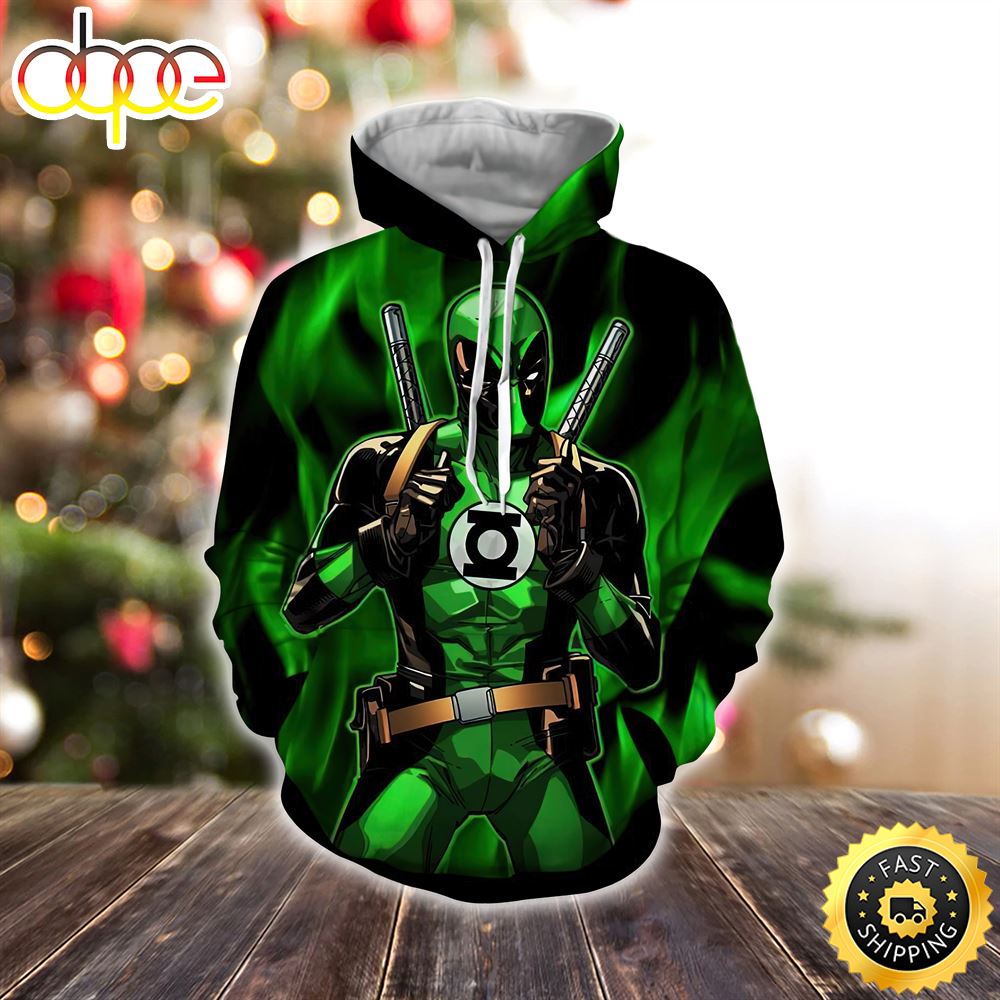 Deadpool In Green Lantern Perfect Marvel Christmas All Over Print Shirt