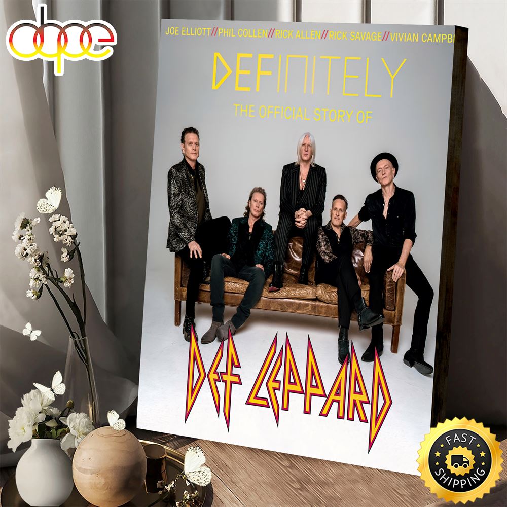 Definitely The Official Story Of Def Leppard Hardcover May 2023 Poster Canvas