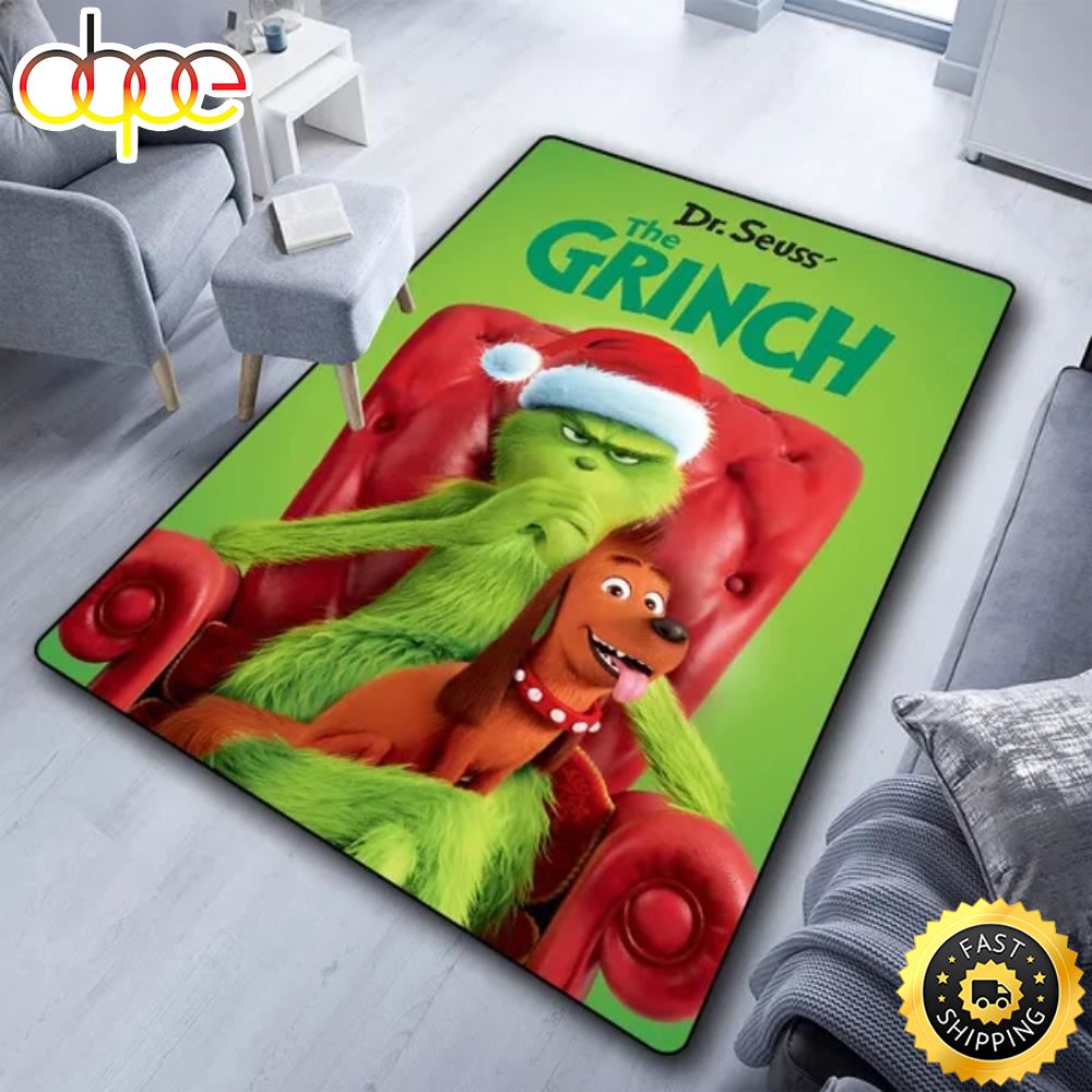 Dr. Seuss The Grinch Christmas Movie Funny Grinch Area Rug