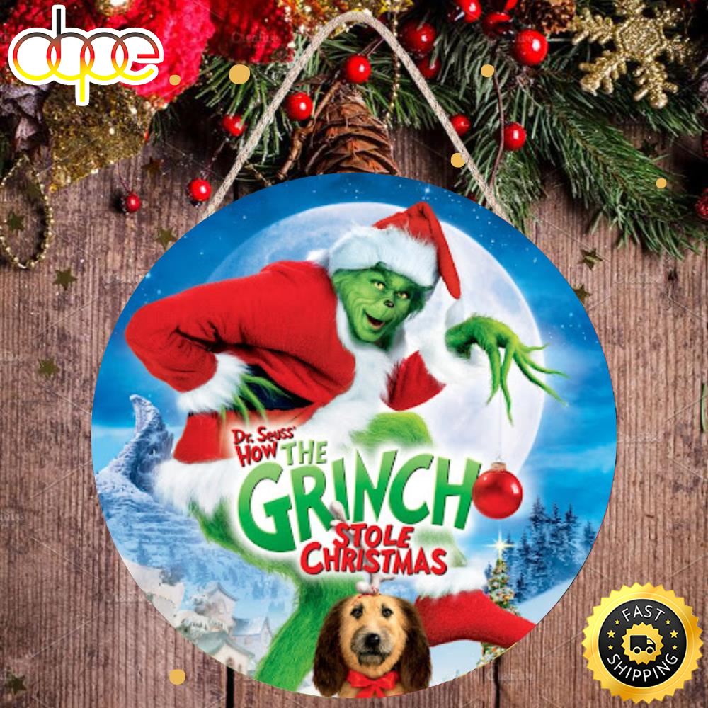 Dr. Seuss How The Grinch Stole Christmas 2022 Grinch Merry Christmas Sign