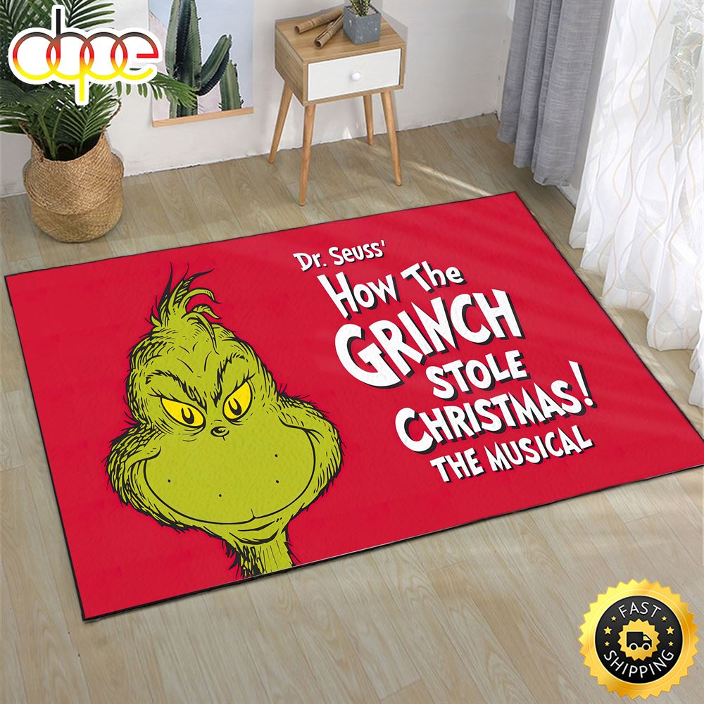Dr. Seuss How The Grinch Stole Christmas The Musical Grinch Christmas Rug