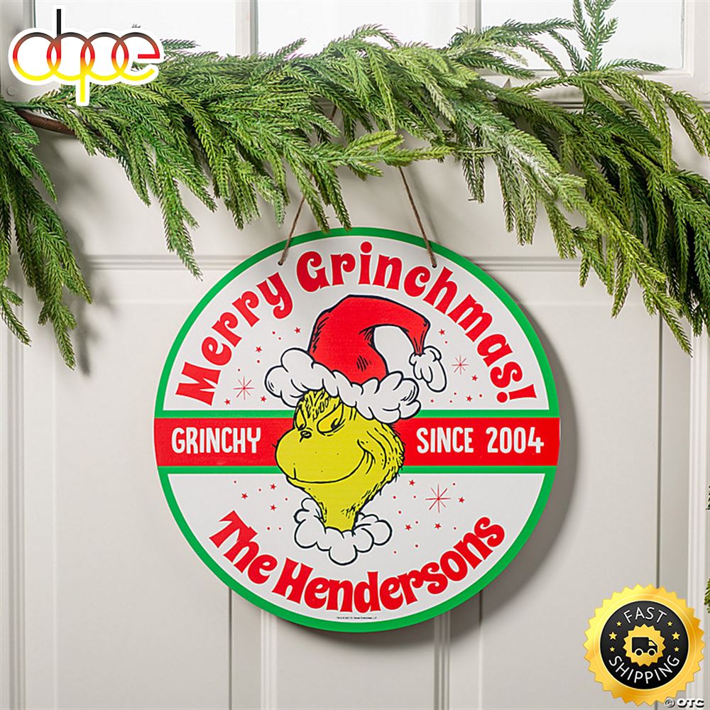 Dr. Seuss The Grinch Movie Christmas 2022 Grinch Merry Christmas Sign
