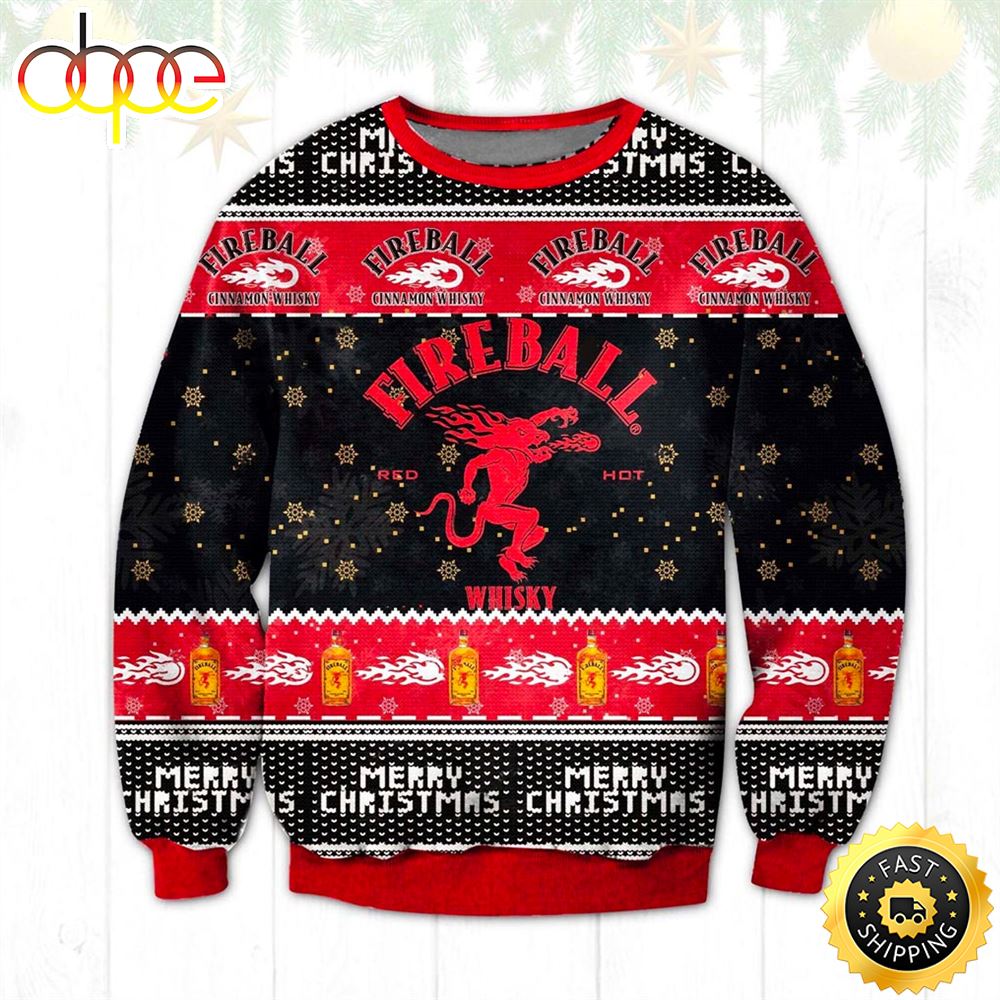 Firebal Whiskey A3 Ugly Christmas Sweater 1