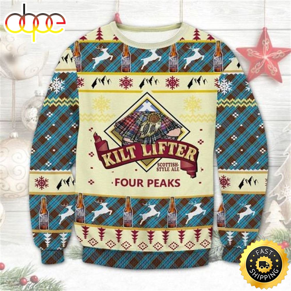 Four Peaks Kilt Lifter Ugly Christmas Sweater 1