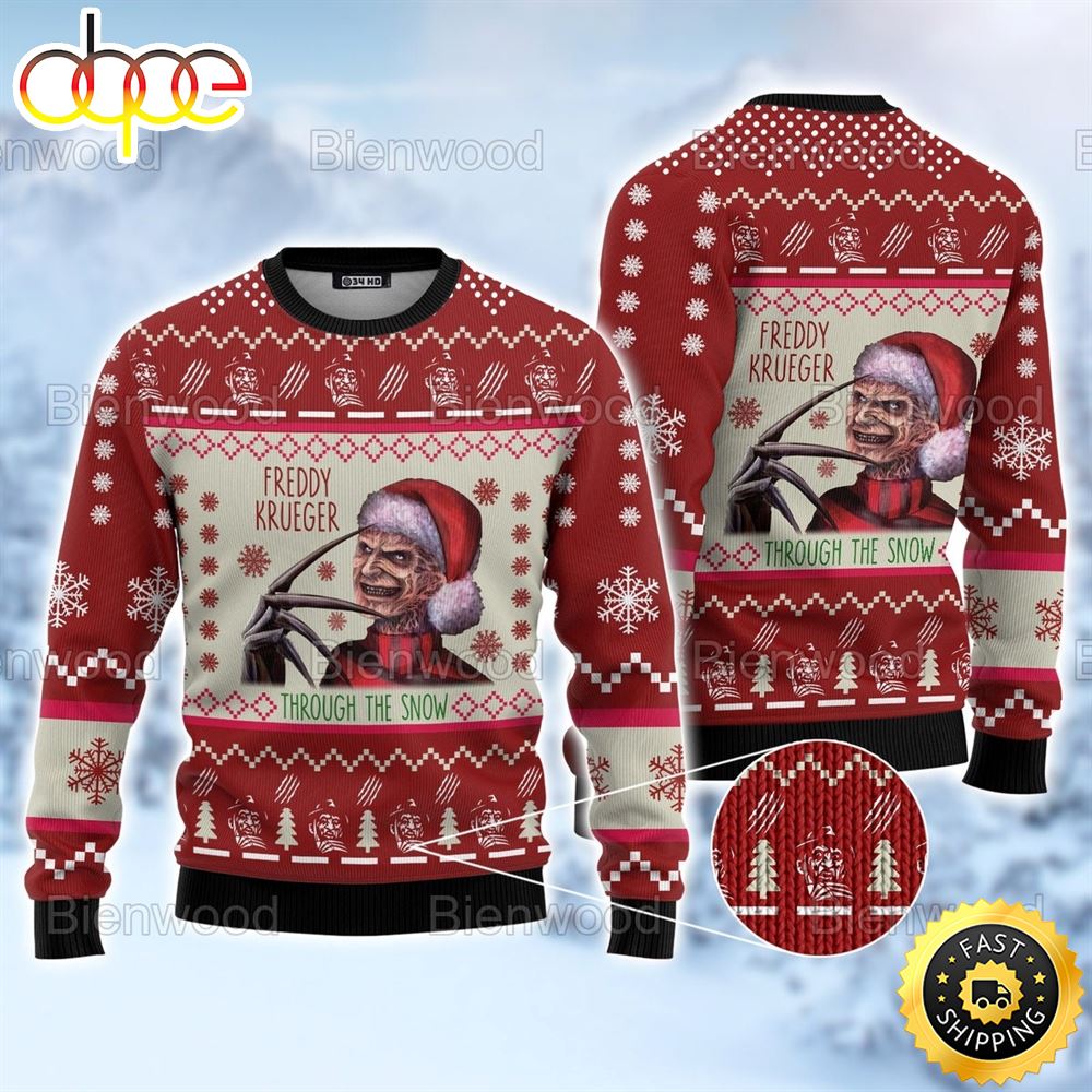 Freddy Krueger Xmas Christmas Ugly Sweater 1