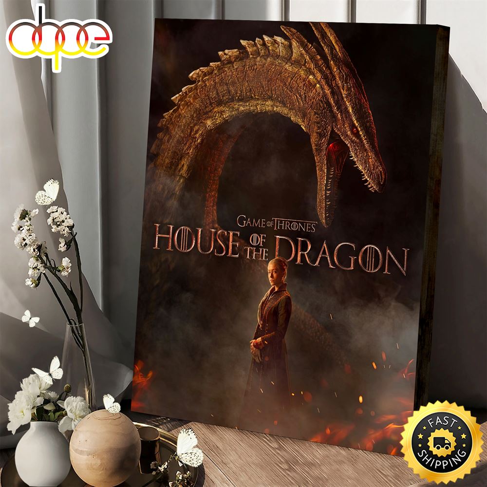 Game Of Thrones House Of The Dragon Poster Princess Rhaenyra Targaryen Wallpaper Canvas 1