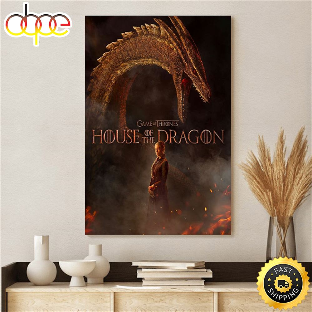 Game Of Thrones House Of The Dragon Poster Princess Rhaenyra Targaryen Wallpaper Canvas