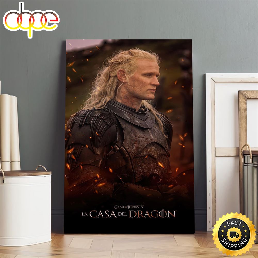 Game Of Thrones House Of The Dragon Poster Prince Daemon Targaryen Canvas Wallpaper