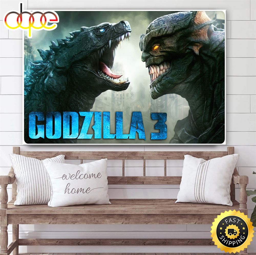 Godzilla King Of The Monsters Immortal Emperor Poster Canvas