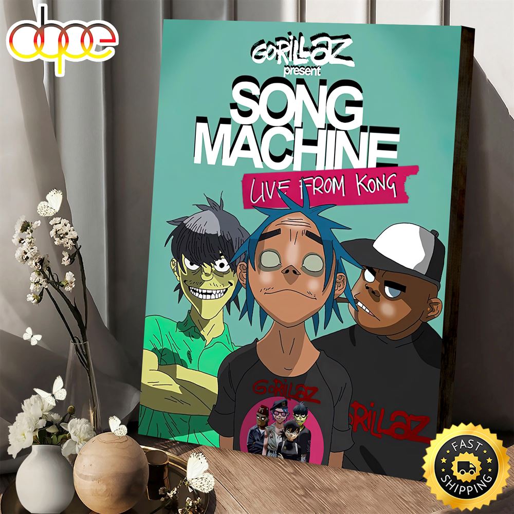 Gorillaz Present Tour 2022 Song Machine Live From Kong Poster Canvas