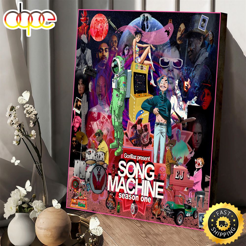 Gorillaz Tour 2022 Song Machine Season One Strange Timez Poster Canvas