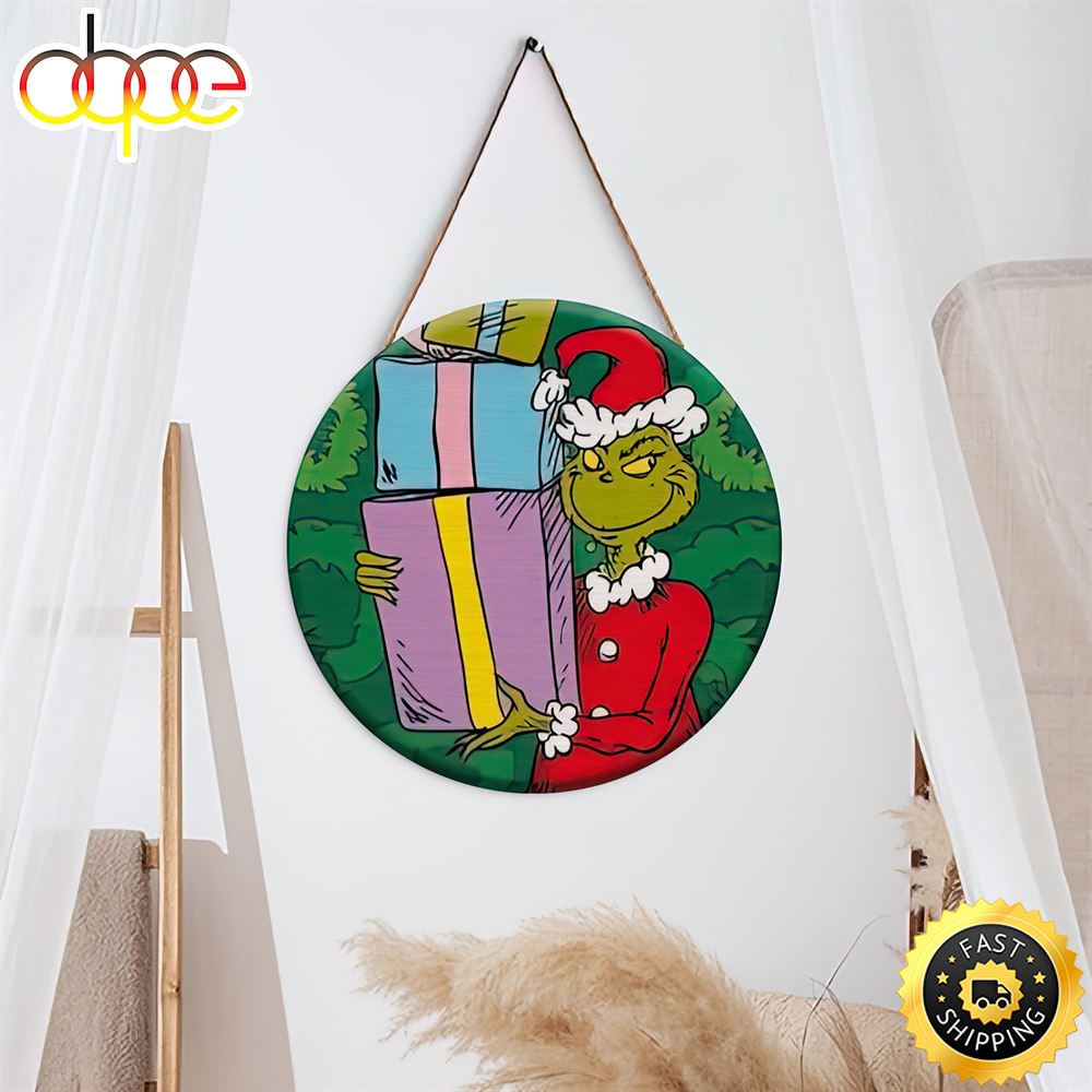 Grinch How The Grinch Stole Christmas Present 2022 Grinch Christmas Sign