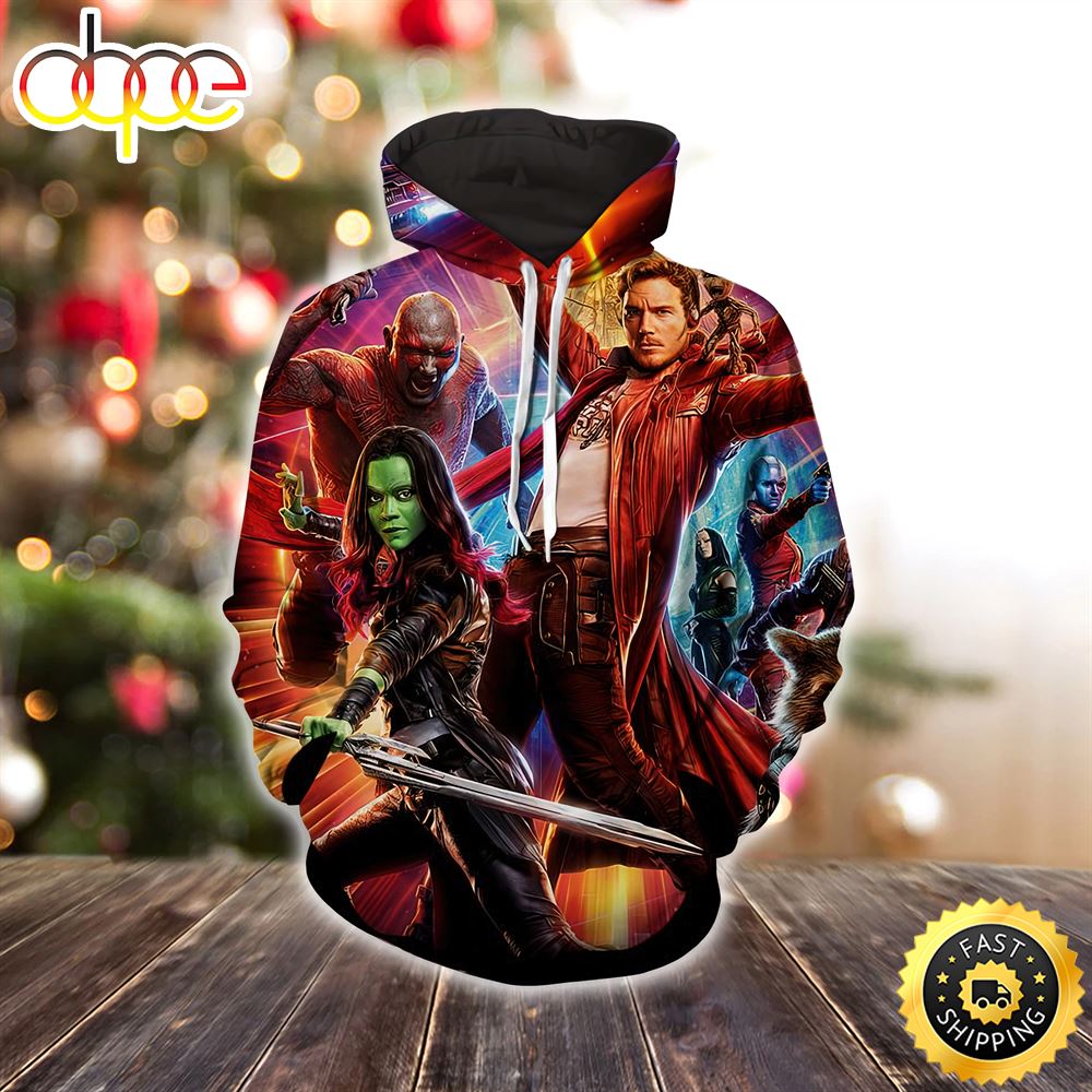 Guardians Of The Galaxy Star Lord Gamora Perfect Team Cool Marvel Christmas All Over Print Shirt